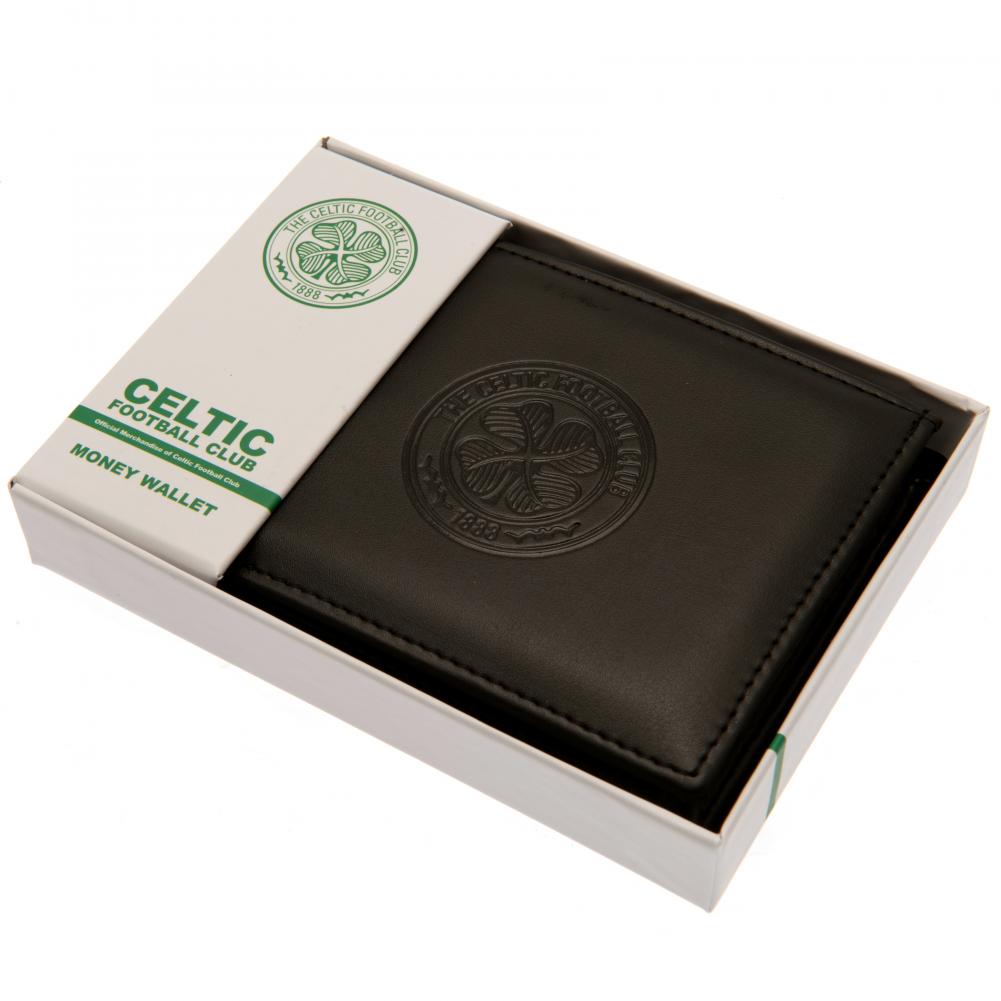 High - Quality Black PU Celtic FC Debossed Club Crest Wallet
