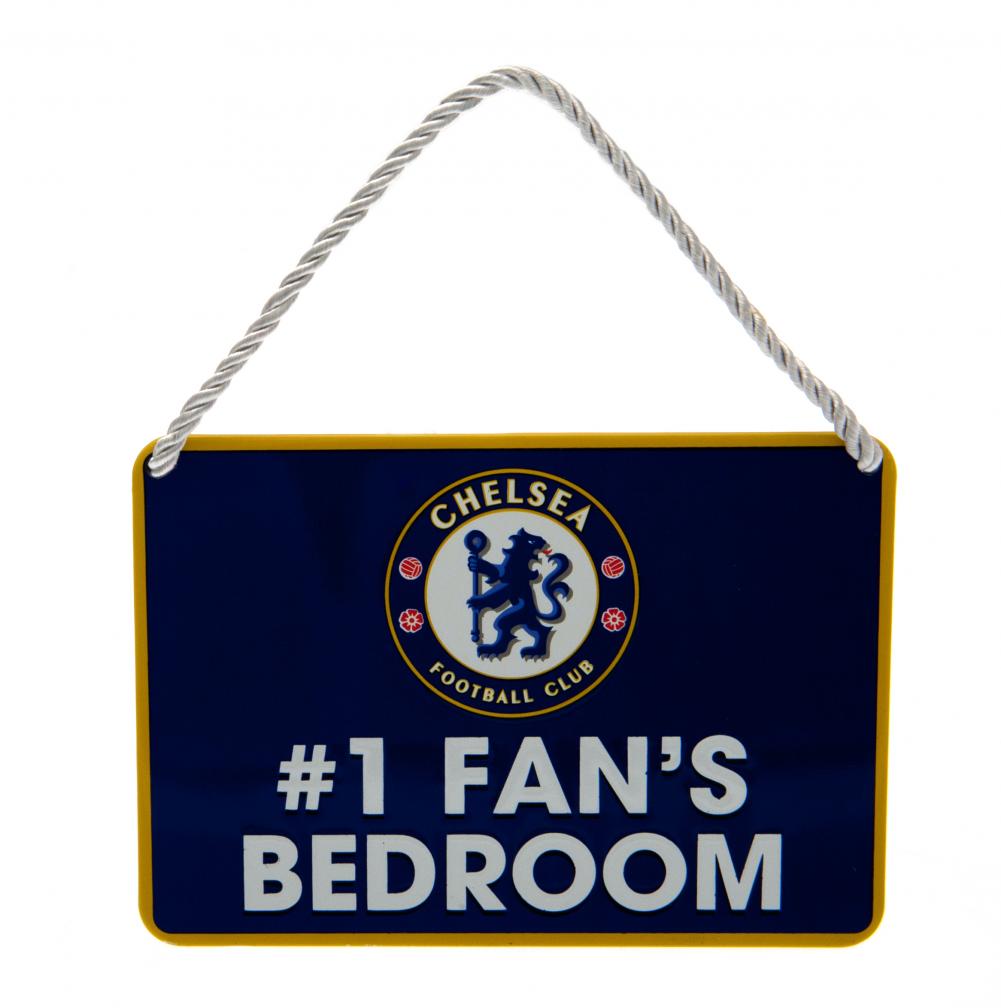 Vibrant Chelsea FC No1 Fan Metal Bedroom Hanging Sign