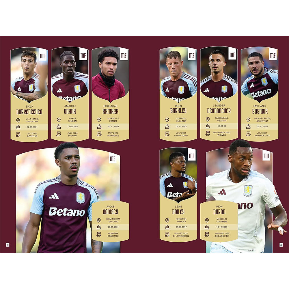 Aston Villa Football Club 2025 Official Annual - A Must - Have for Fans