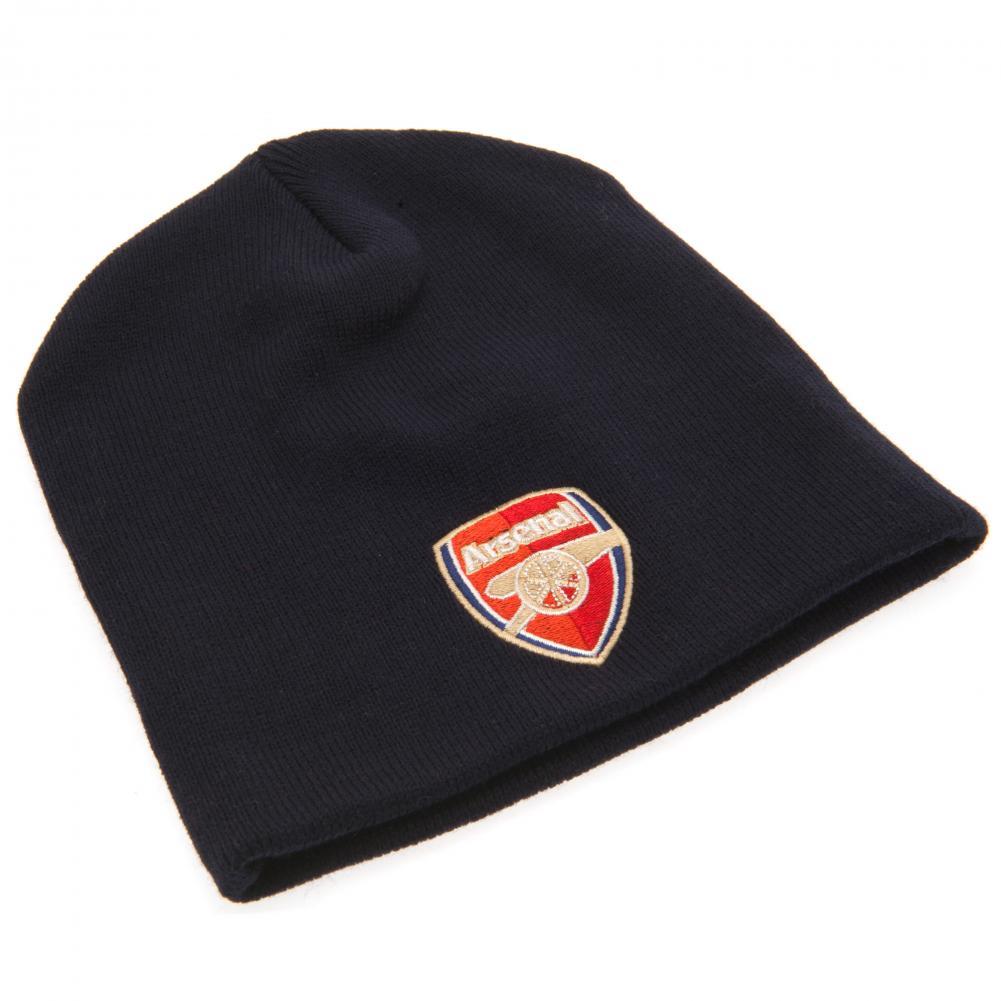 Navy Knitted Arsenal FC Beanie Hat - One Size Fits All