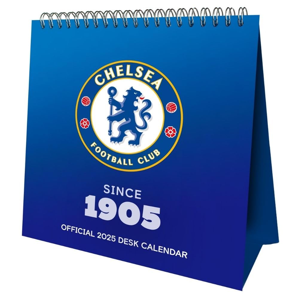 Chelsea Football Club 2025 Desktop Easel Calendar - Special Edition Commemorating Since 1905