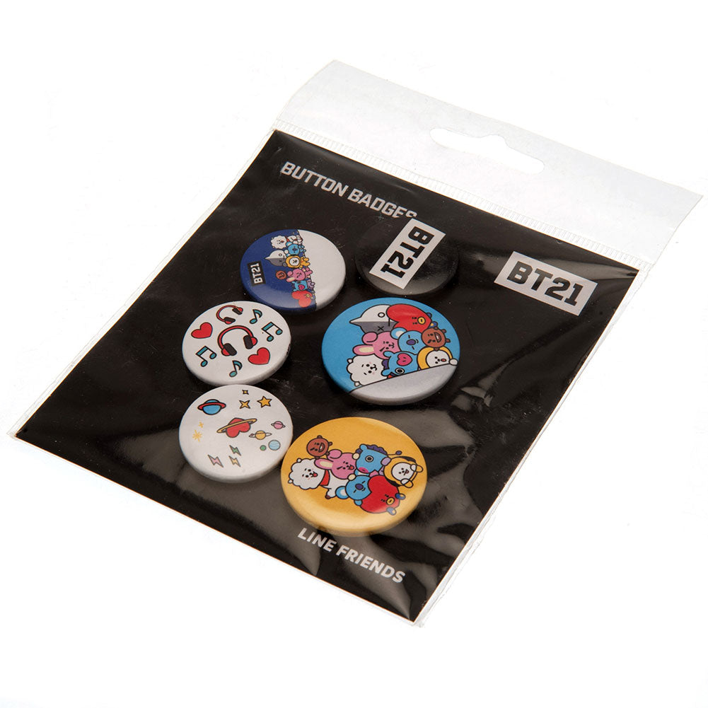 BT21 Assorted Size Button Badge Set with Eye - catching Designs