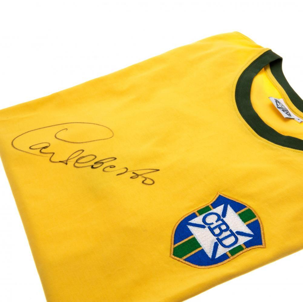 Authentic 1970 Brazil World Cup Carlos Alberto Hand - Signed Replica Shirt