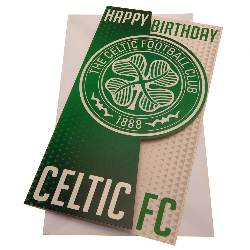 Colorful Gloss Celtic FC Crest Fold-out Birthday Card