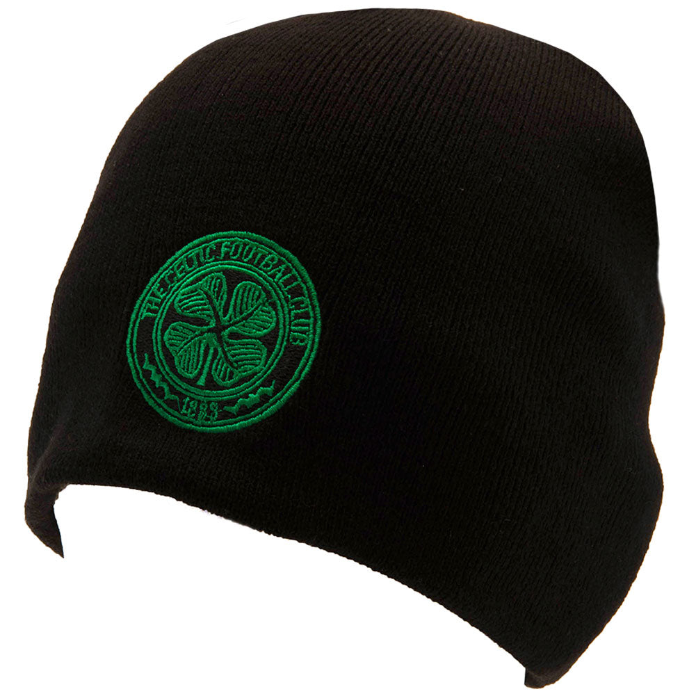 Celtic Football Club Black Knitted Beanie Hat