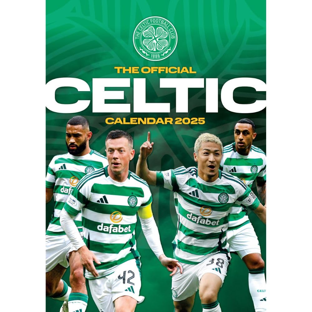 2025 A3 Wall Calendar Showcasing Popular Celtic FC Players