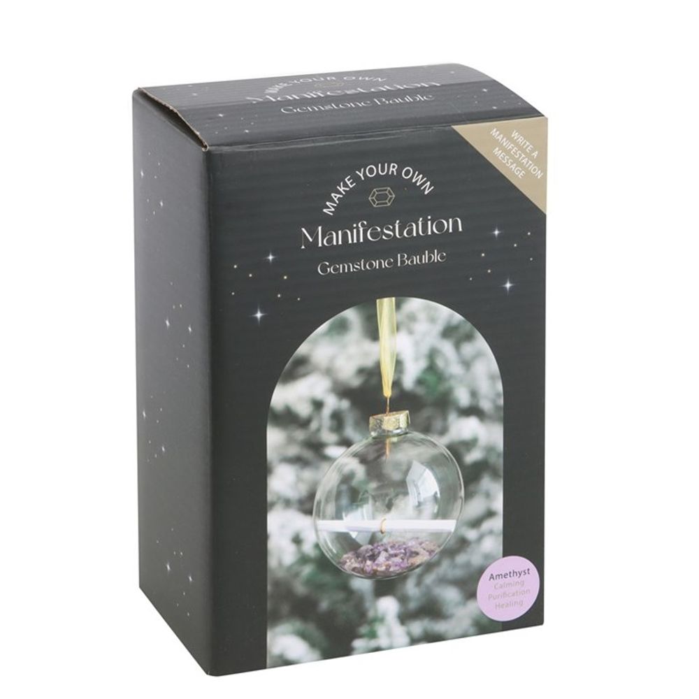Amethyst Crystal-based Manifestation Christmas Bauble Crafting Kit for Festive Decor