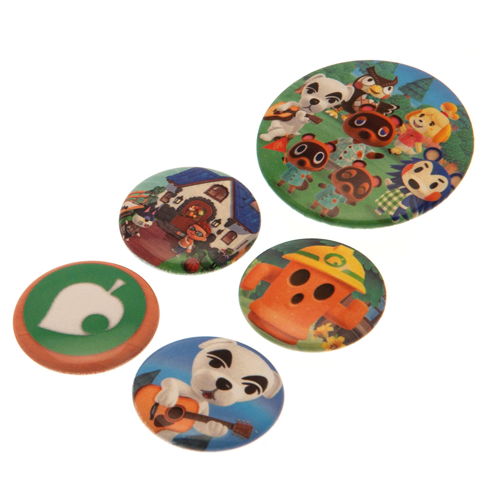 Adorable Animal Crossing Button Badge Collection Set for School Bags and Clothing