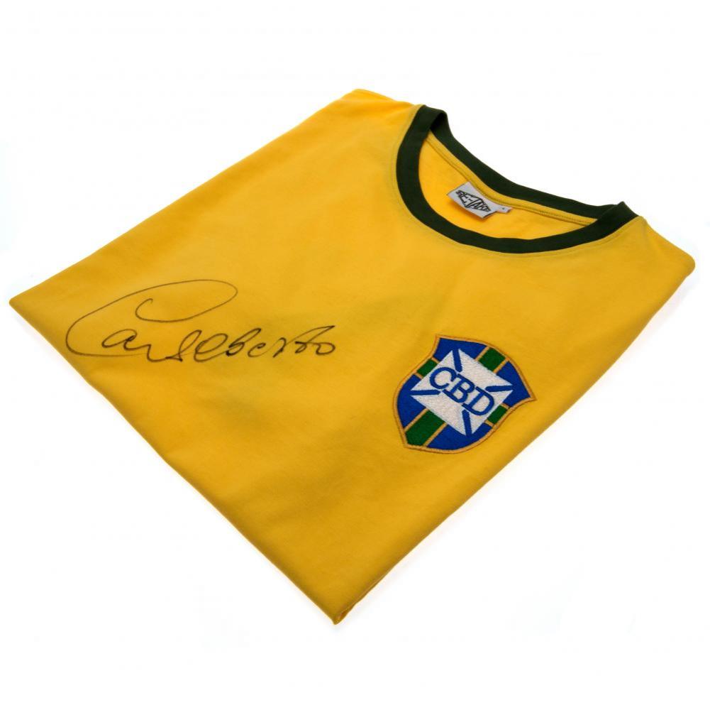 Authentic 1970 Brazil World Cup Carlos Alberto Hand - Signed Replica Shirt