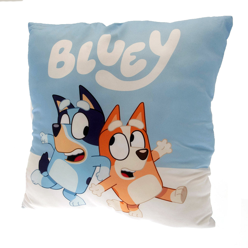 Colorful Blue and White Stripe Decorative Bluey Character Cushion