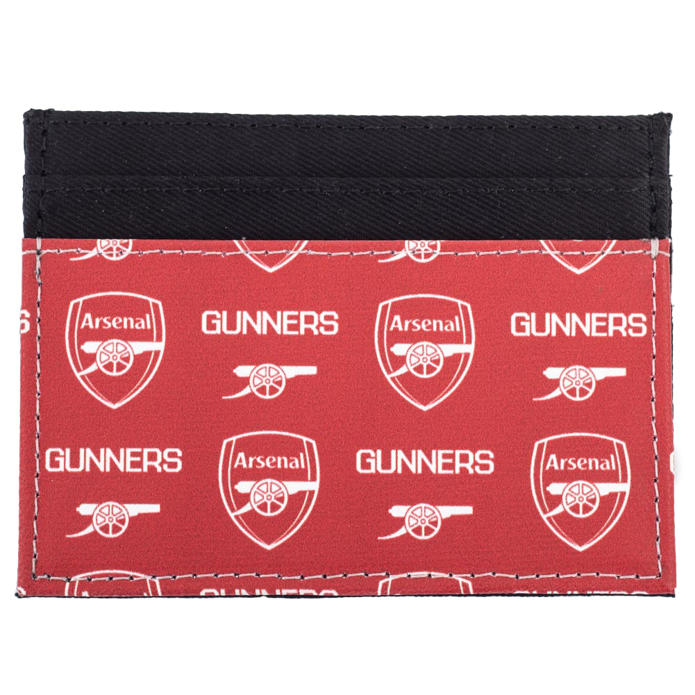 Brushed Canvas Arsenal Coloured Icon Credit Card Holder for Various Cards