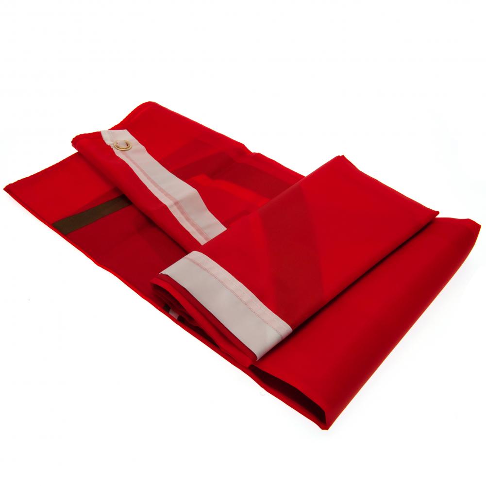 Large 100% Polyester Arsenal FC Crest Red Flag for Wall Hanging