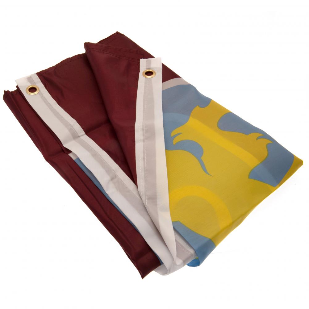 Aston Villa Football Club Crest Decorative Wall Flag for Supporters
