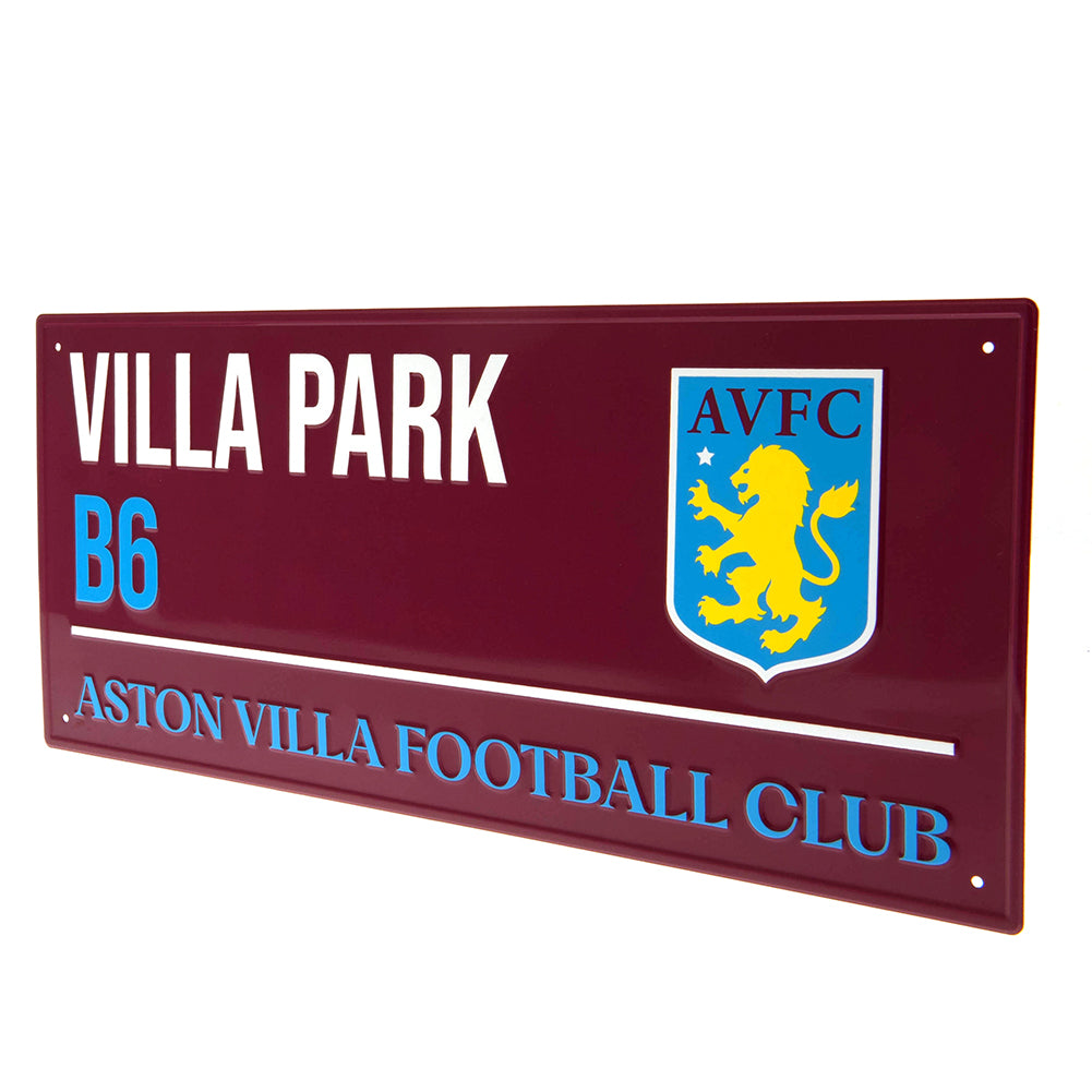 Aston Villa FC Claret Colour Gloss Street Wall Sign
