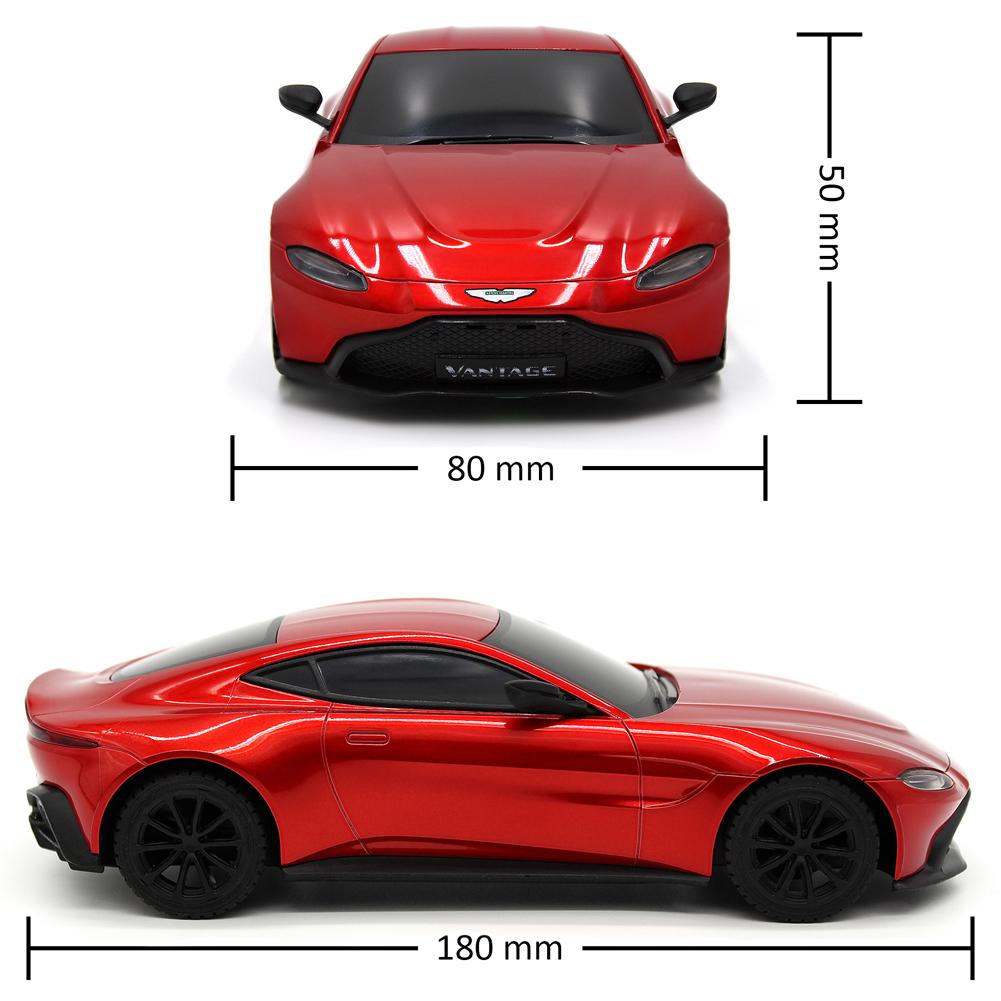 1:24 Scale Red Radio - Controlled Replica Model of Aston Martin Vantage Sports Car
