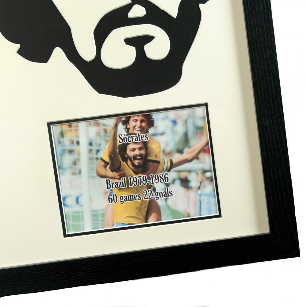 Authentic Framed Brazil Soccer Shirt Signed by Legendary Player Socrates