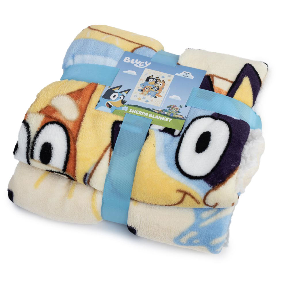 Cozy Bluey-themed Sherpa Fleece Blanket for Ultimate Comfort