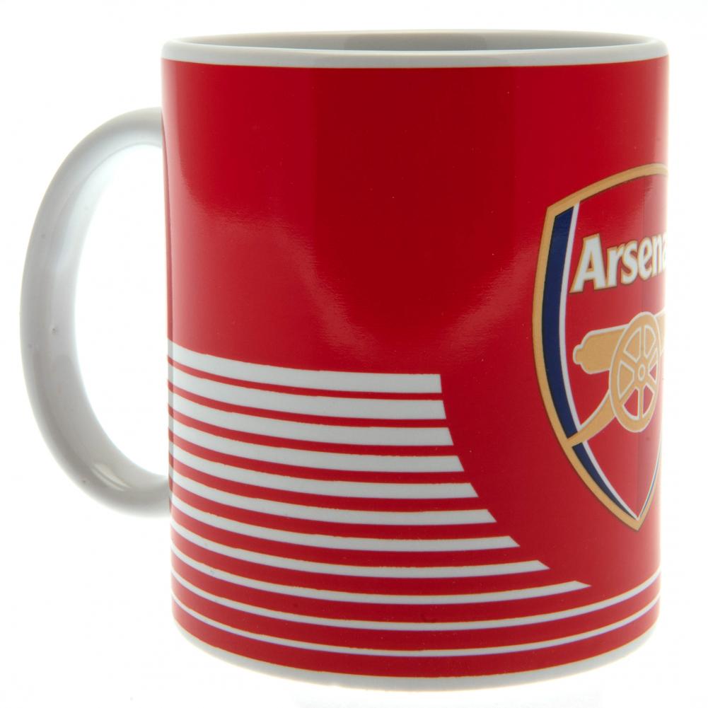 Arsenal FC Linea Ceramic Coffee Mug with Full - Color Club Crest