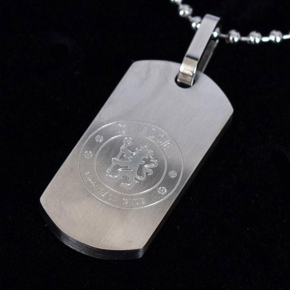 Chelsea FC Matte Finish Stainless Steel Dog Tag with Ball Chain