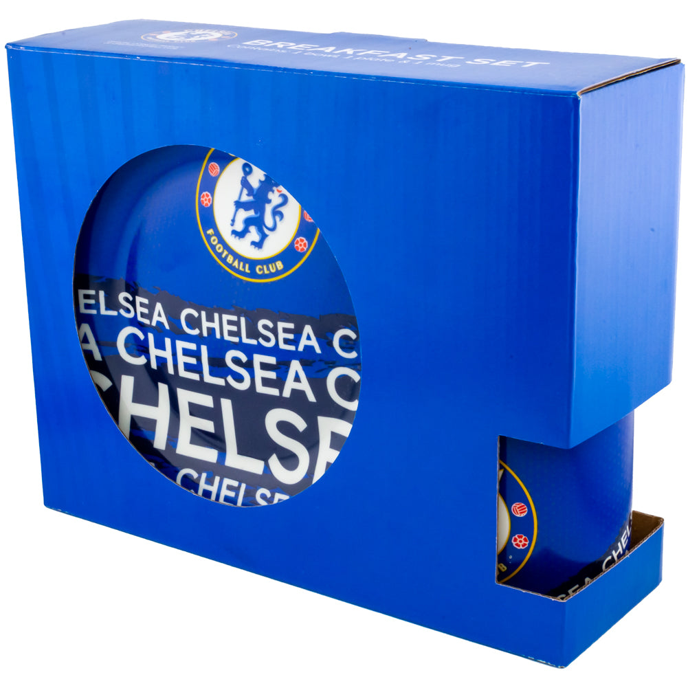 Stylish Chelsea FC Breakfast Set with Multi - text and Club Crest