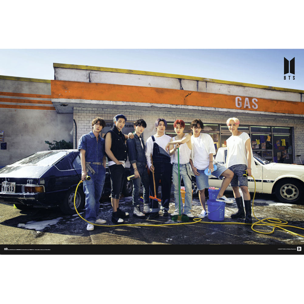 BTS K - Pop Band Gas Station Decorative Rolled Maxi Poster