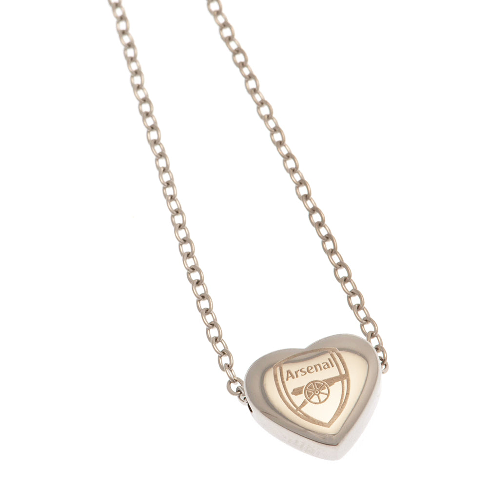 Authentic Arsenal FC Stainless Steel Engraved Heart Necklace