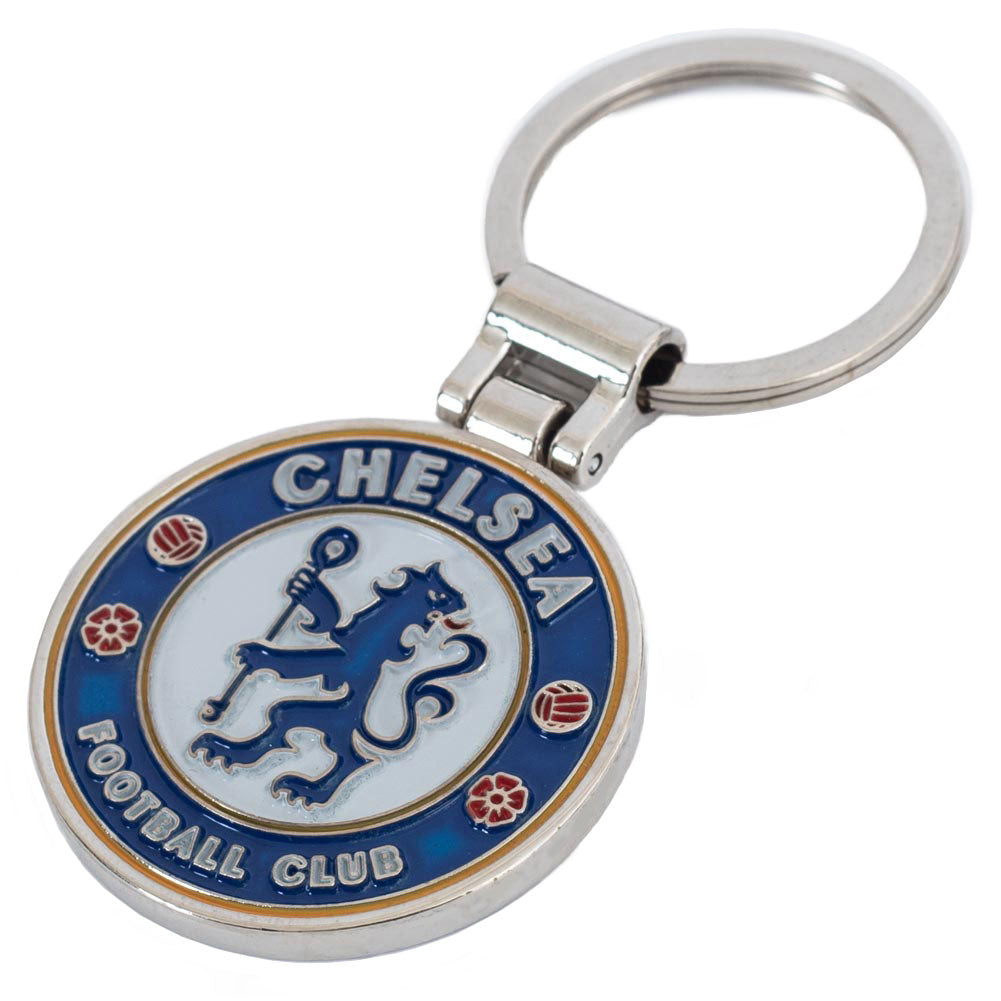 Executive Full - Color Enamel Chelsea FC Crest Keyring with Split Ring