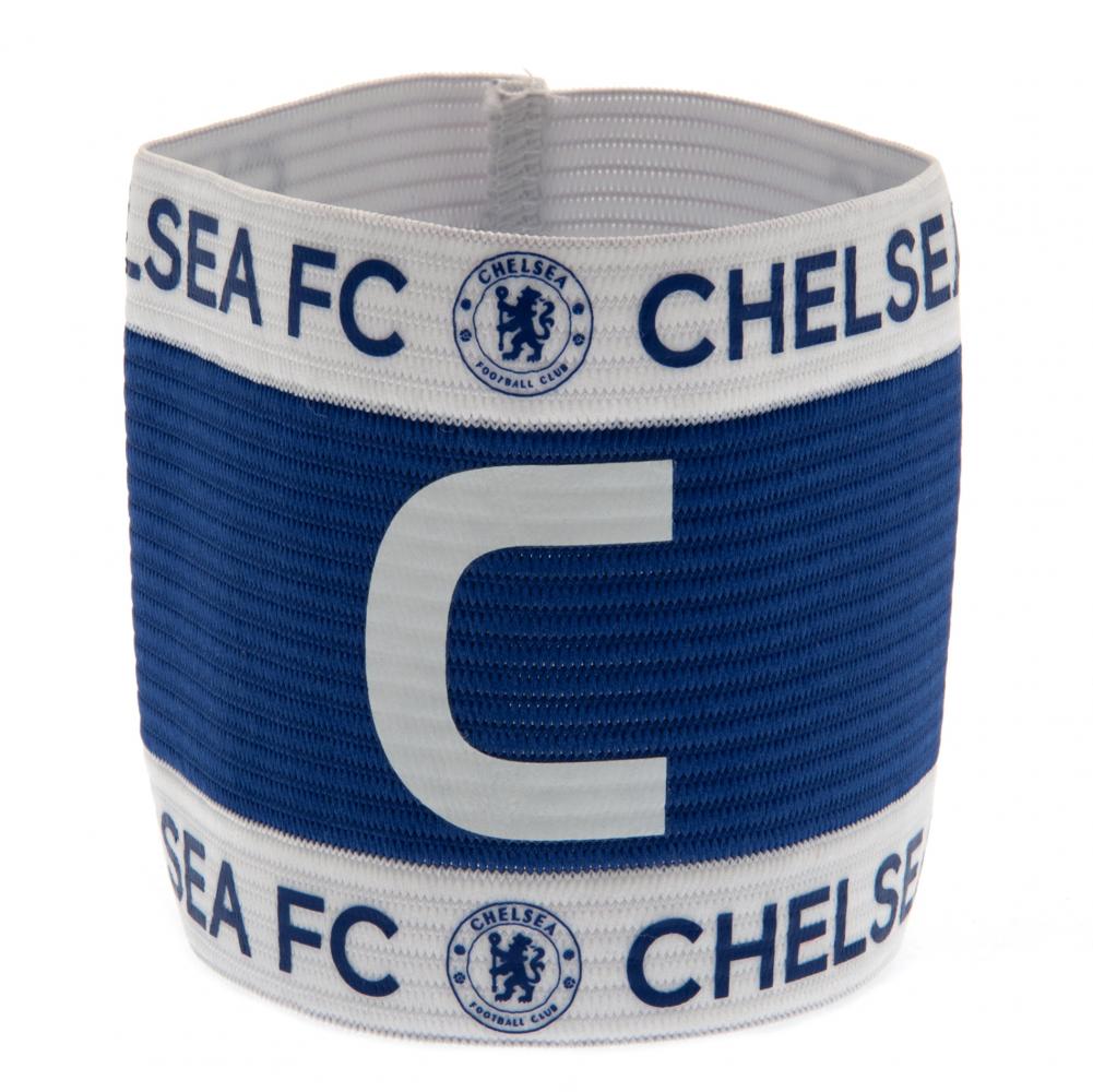 Elasticated Chelsea FC Captain's Armband with Team - Colored Club Crest, One - Size - Fits - All