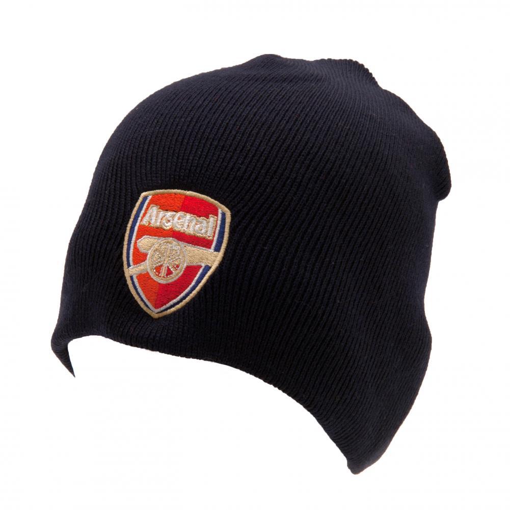 Navy Knitted Arsenal FC Beanie Hat - One Size Fits All