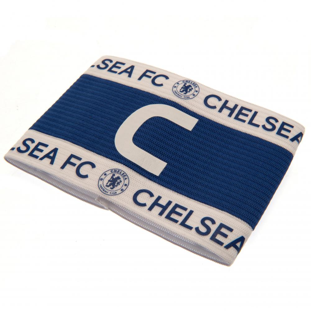 Elasticated Chelsea FC Captain's Armband with Team - Colored Club Crest, One - Size - Fits - All