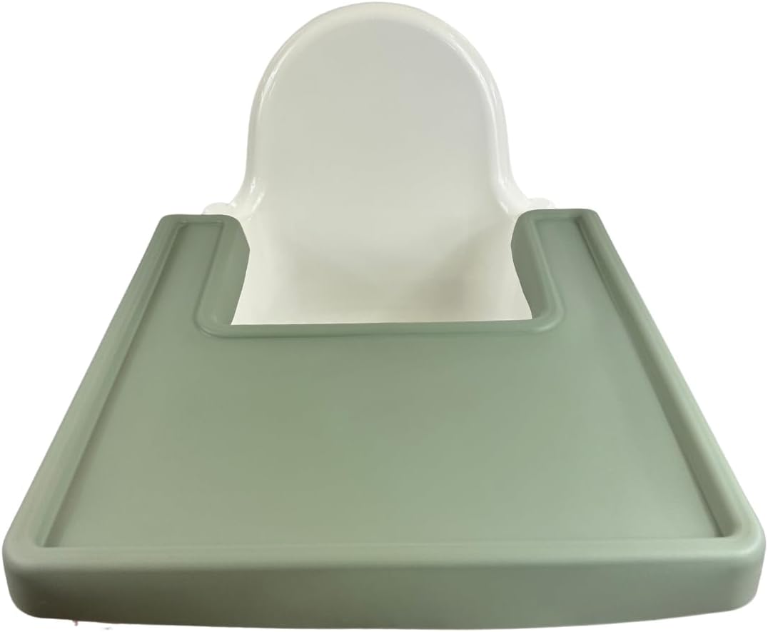 BPA-Free Silicone Full-Cover Baby Mat Tray for IKEA ANTILOP High Chair, Dishwasher-Safe