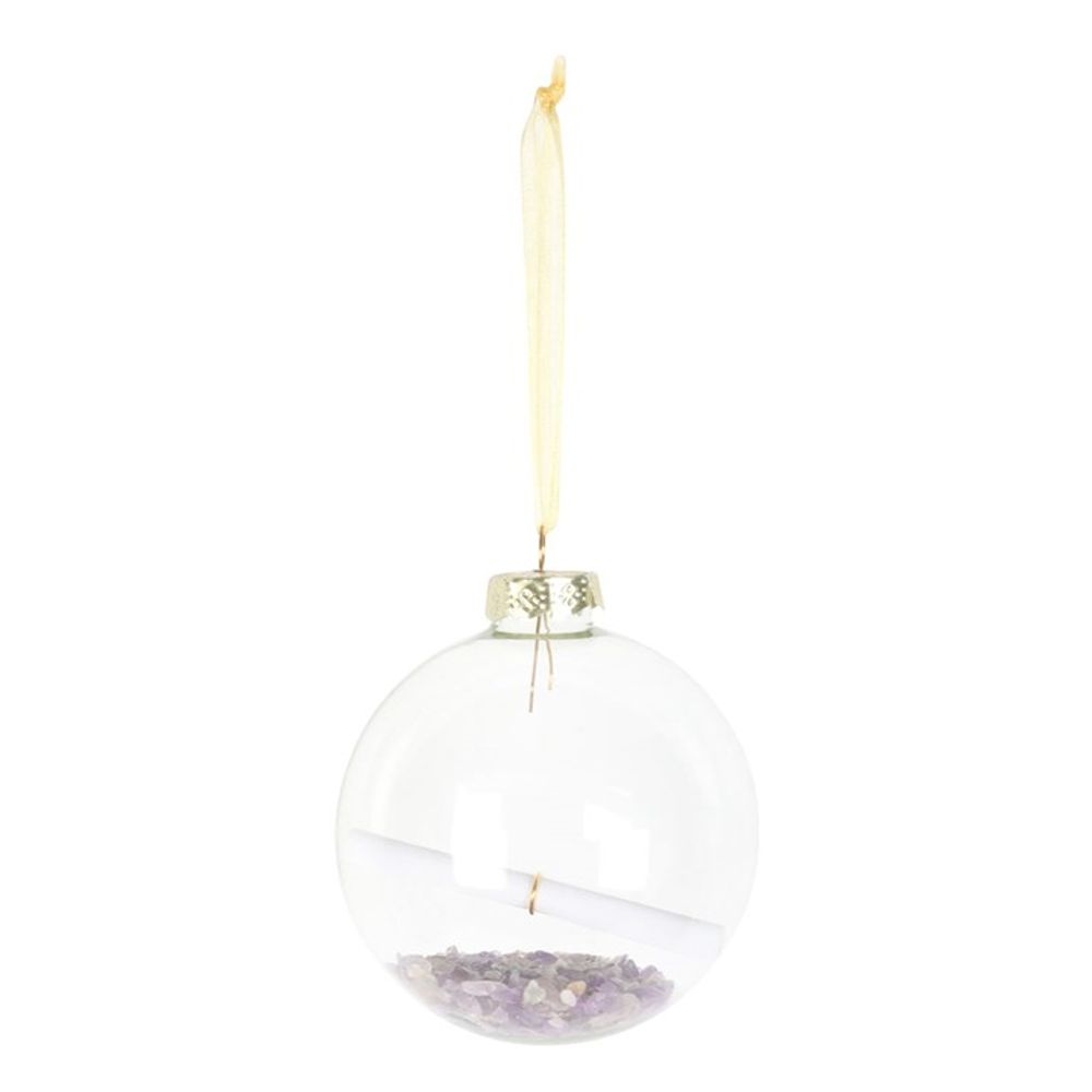 Amethyst Crystal-based Manifestation Christmas Bauble Crafting Kit for Festive Decor