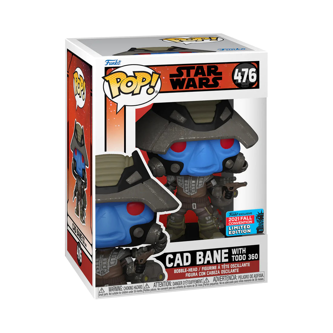 Exclusive Star Wars NYCC Fall Comic Con Funko Pop! Vinyl Collectible Figure of Cad Bane with Todo 360