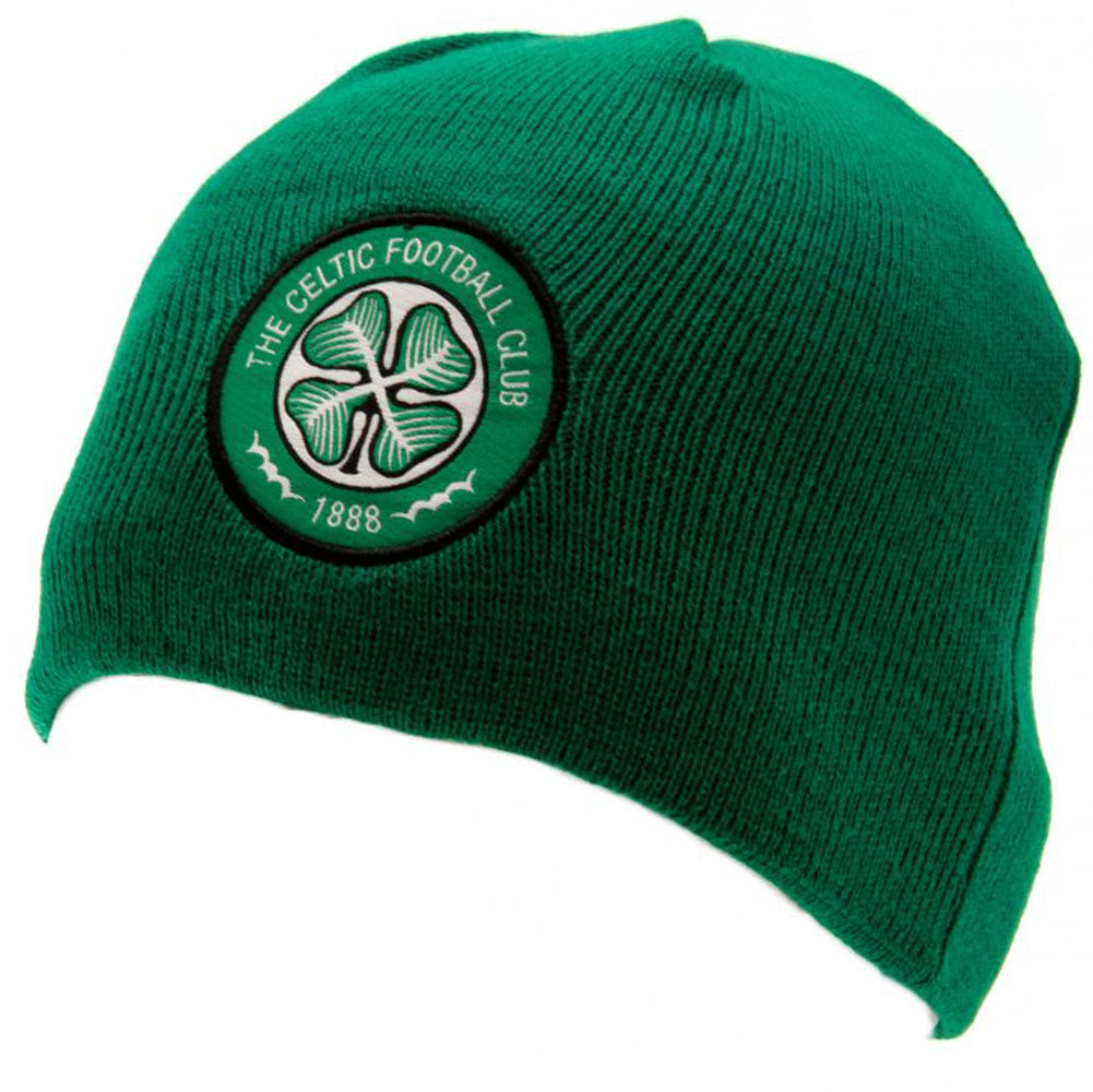 Authentic Celtic FC Green Knitted Beanie Hat for Fans