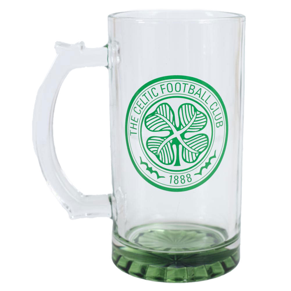 Authentic Celtic FC Glass Stein Tankard for Beer Enthusiasts
