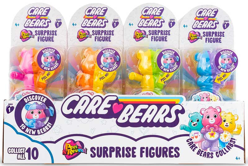 Care Bears 12-Pack Peel & Reveal Surprise Collectible Figures