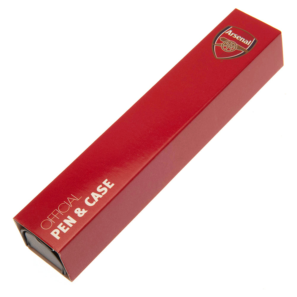 High - Quality Arsenal Football Club Executive Metal Ballpoint Pen with Matching Roll Case