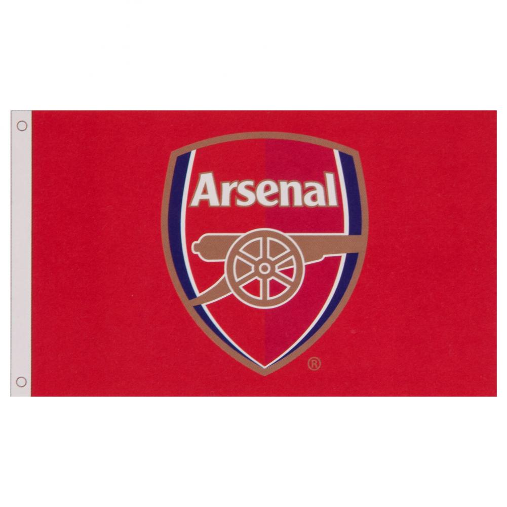 Large 100% Polyester Arsenal FC Crest Red Flag for Wall Hanging