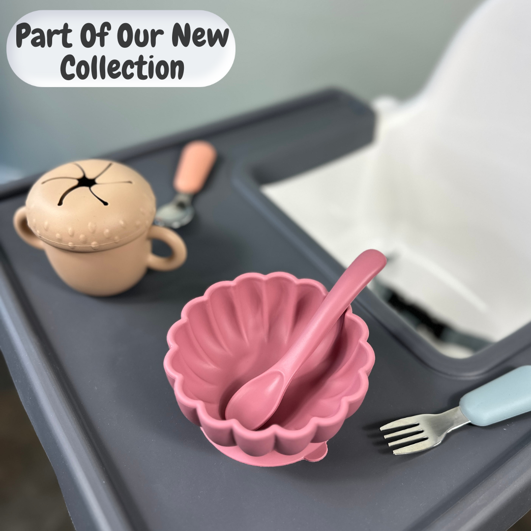 Alimos High - Quality BPA - Free Silicone Baby Bowl and Spoon Set for Mess - Free Feeding