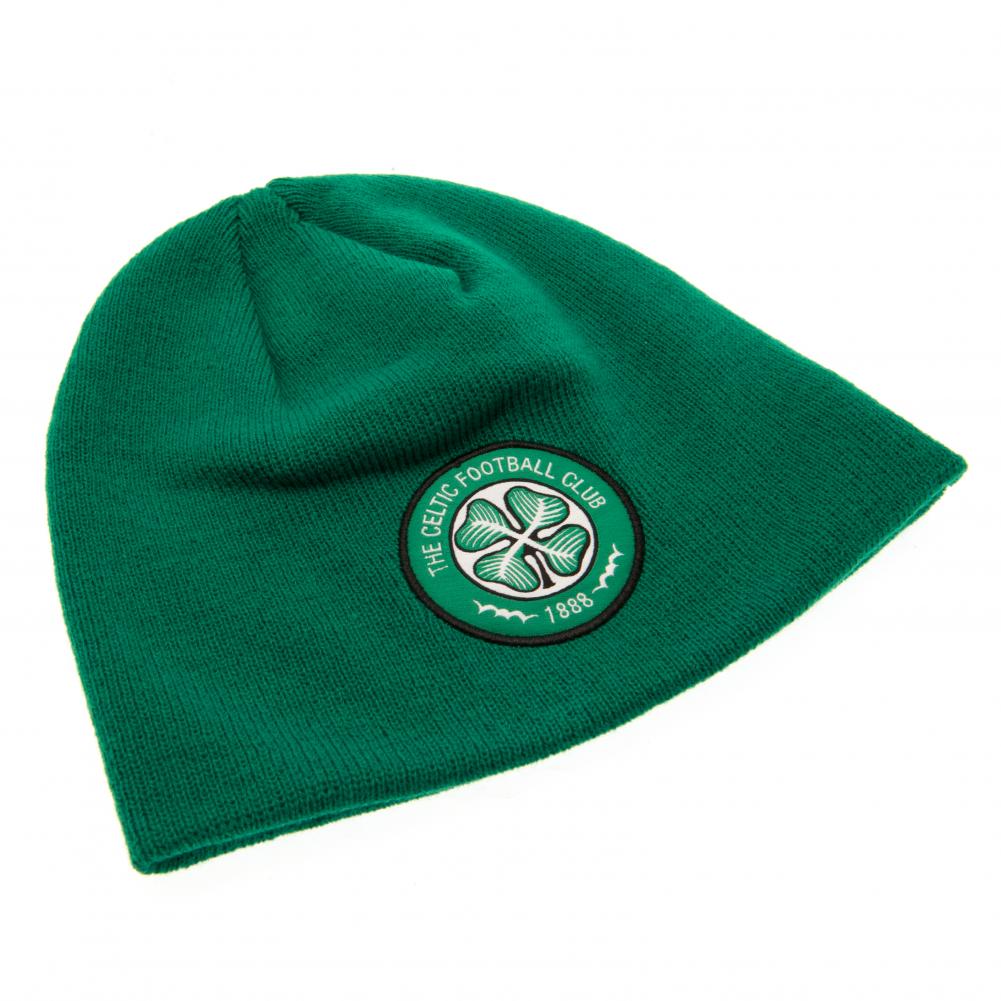 Authentic Celtic FC Green Knitted Beanie Hat for Fans