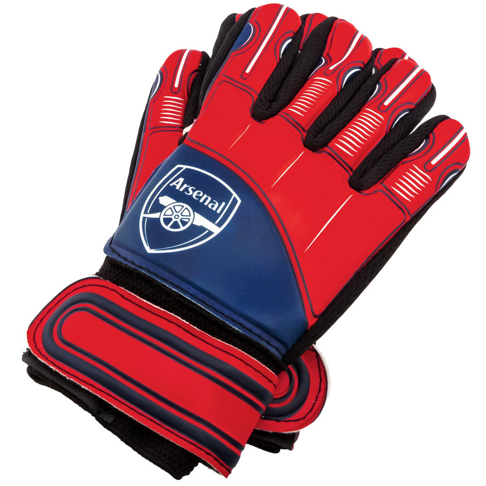 Kids' Arsenal FC Goalkeeper Gloves with Red Delta Design
