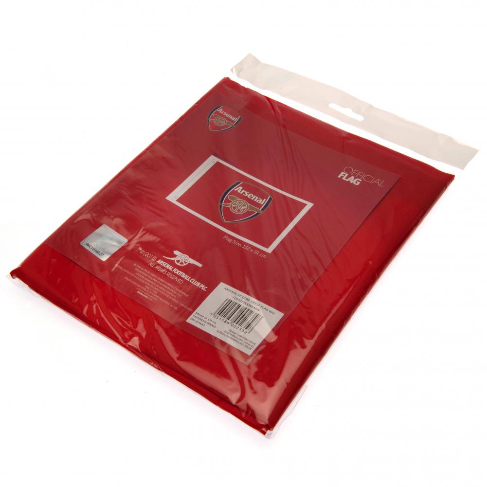 Large 100% Polyester Arsenal FC Crest Red Flag for Wall Hanging