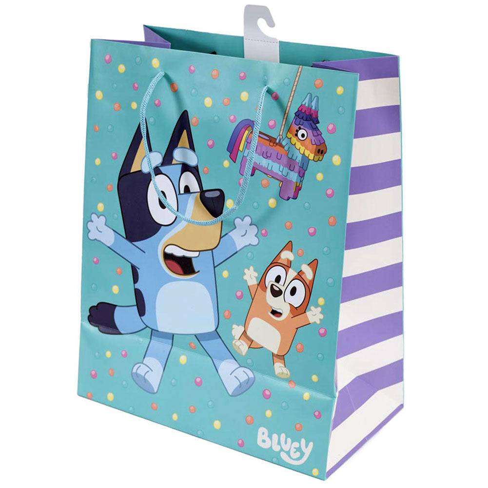 Medium-sized Multi-color Bluey and Bingo Gift Bag with Woven Handles