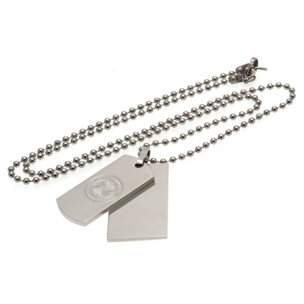Celtic Football Club Stainless Steel Double Dog Tag with Ball Chain