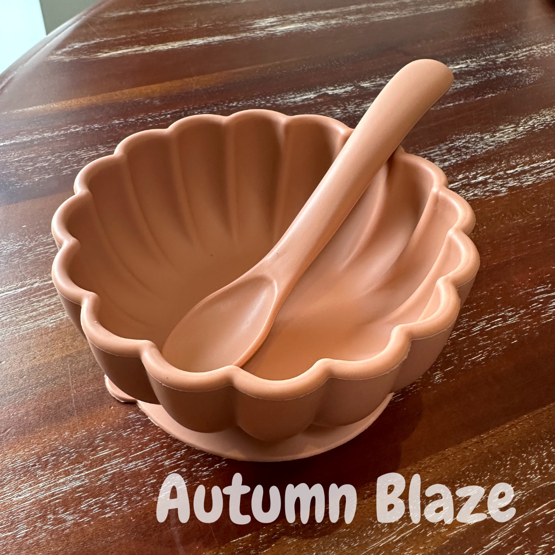 Alimos High - Quality BPA - Free Silicone Baby Bowl and Spoon Set for Mess - Free Feeding