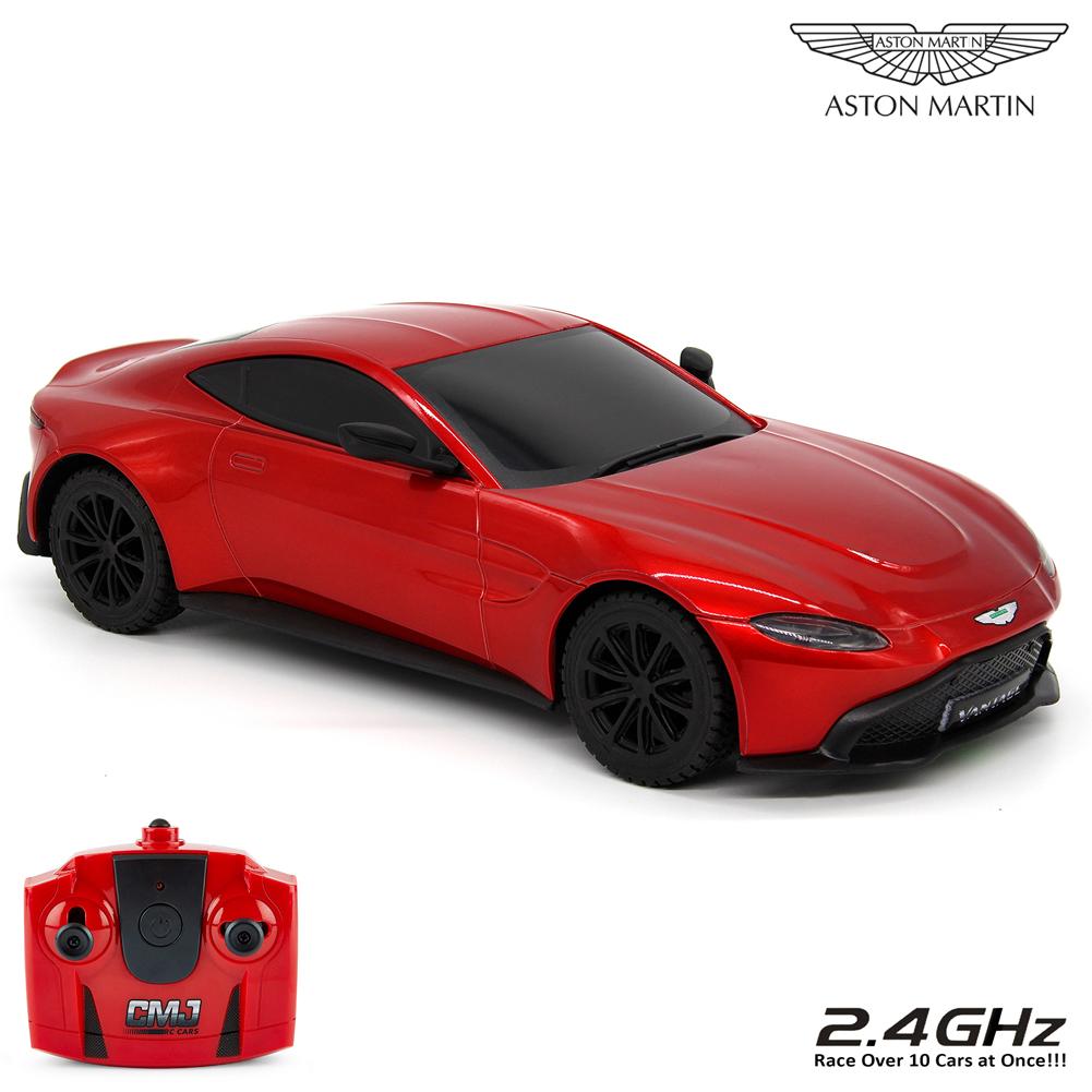 1:24 Scale Red Radio - Controlled Replica Model of Aston Martin Vantage Sports Car