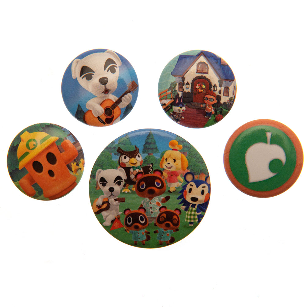 Adorable Animal Crossing Button Badge Collection Set for School Bags and Clothing