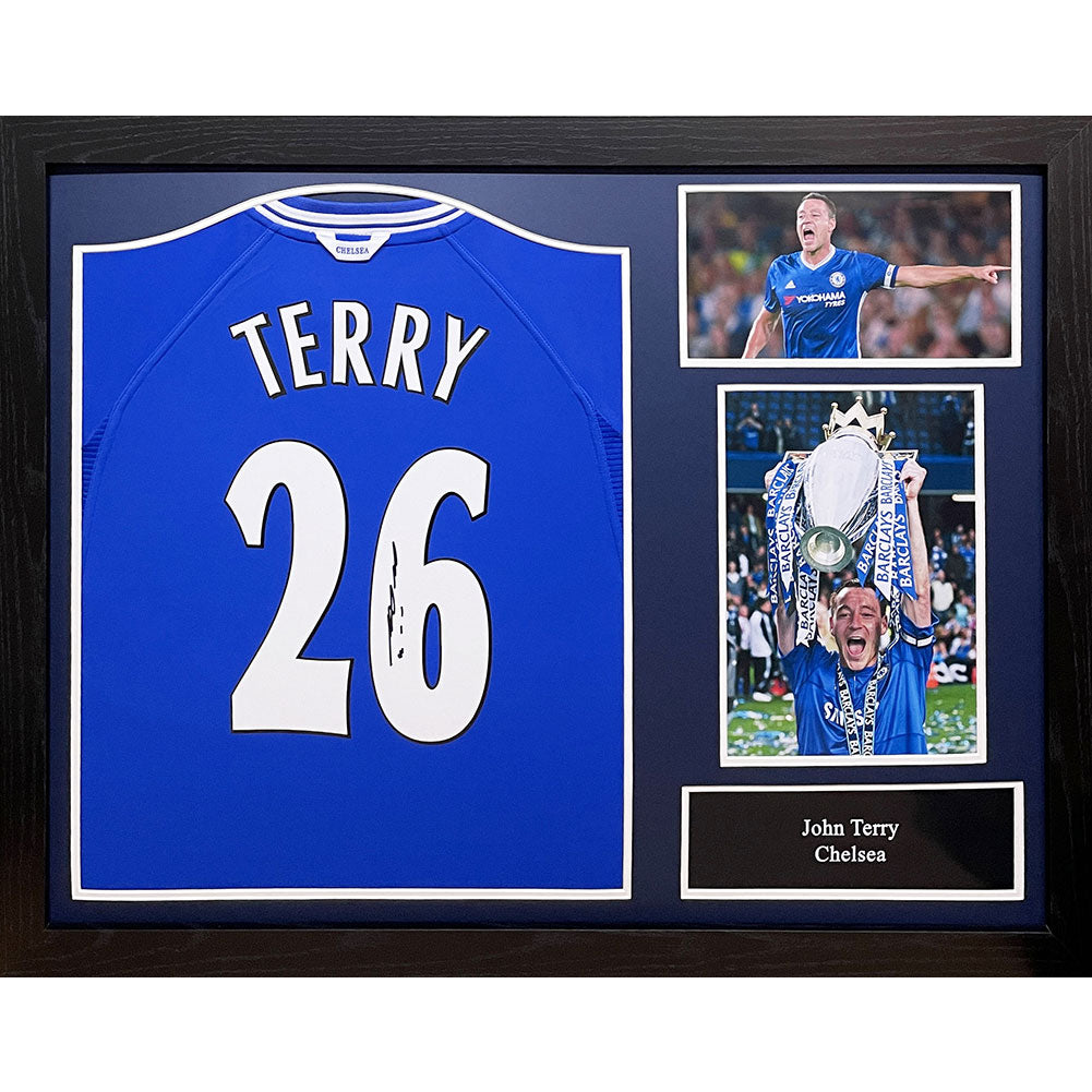 Authentic Framed Chelsea FC 2000 Replica Shirt Hand - Signed by John Terry