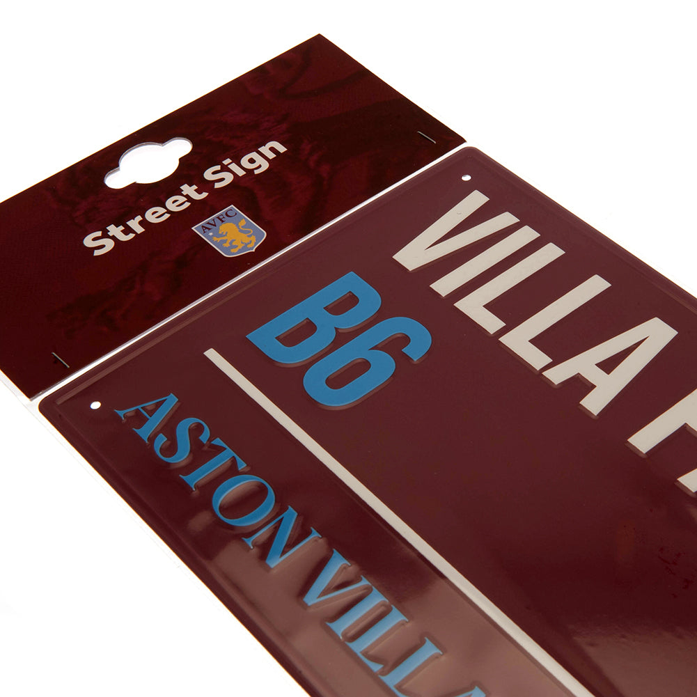 Aston Villa FC Claret Colour Gloss Street Wall Sign