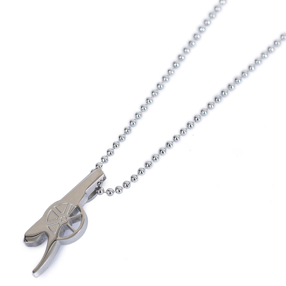 Arsenal Football Club Stainless Steel Cannon-shaped Pendant with Ball Chain Jewelry